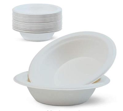 China Round Shaped Leakproof Disposable Microwave Tableware Minimalist 12Oz Sugar Cane Bowl Bagasse Safe Soup Bowl for sale