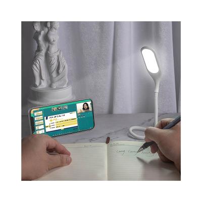 China Factory direct sales of metal silica gel and led mini usb light for laptop light lamp touch shine adjustment book lamp for sale