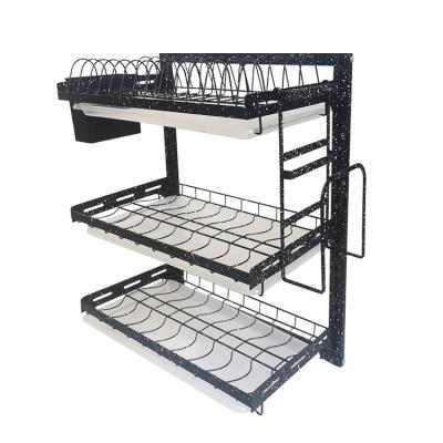 China Sustainable Manufacturer Supplier Durable Kitchen Display Wall Hanging Perforated Assembly Storage Nail Free Rack for sale