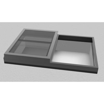 China Magnetic screen the latest design aluminum alloy electric retractable skylight with flat roof skylight window for sale