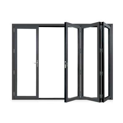 China Hotel Fully Open Villa Aluminum Alloy Heavy Folding Door Multi-Folding Screen Collection for sale