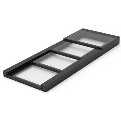 China Screen factory direct sale aluminum alloy retractable skylight electric folding skylight window for stairs for sale