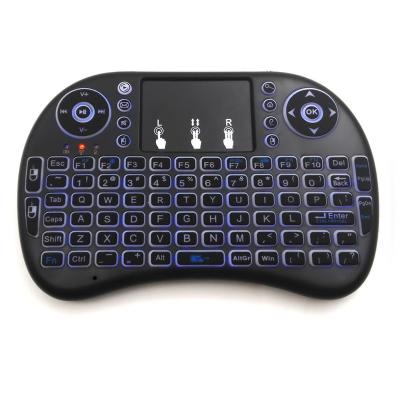 China ERGONOMIC Rii i8 2.4G Mini Keyboard Fly Air Mouse Wireless Keyboard for Google Android Devices with Multi-touch up to 15 Meters for sale