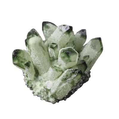 China China Wholesale Green Phantom Quartz Cluster Healing Crystal Cluster For Home Decoration for sale