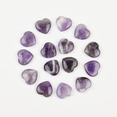 China Wholesale Natural Amethyst Healing Gemstone Hearts Reiki Women Power Crystal China Crystal Heart Shape Stone Polished for sale