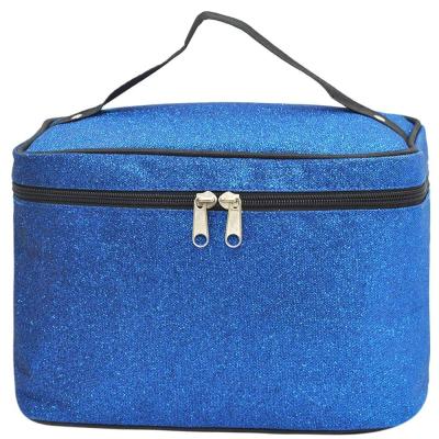 China Fashion Custom Brand Luxury Multi Colors Make Up Small Glitter Cosmetic Bag Travel for sale