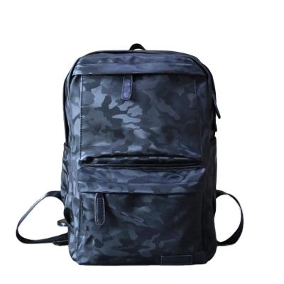 China Hot Selling Anti-theft PU Camouflage Business School Travel Bag Waterproof Leather Blue Backpack For Men Outdoor Rucksack Laptop Rucksack Rucksack for sale