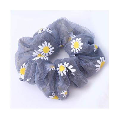 China Little Girls Hair Accessories Small Daisy Flower Hair Ring Cool Elastic Hair Ties for sale