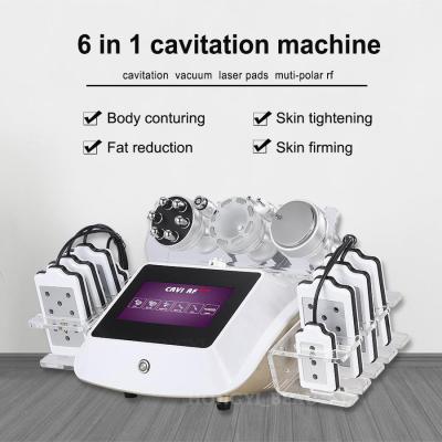 China Factory Price Weight Loss 6 in 1 Lipolaser Cavitation RF 40k Cavitation Machine 40k Cavitation Slimming Device for sale