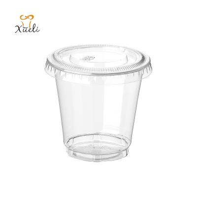 China Factory Logo Disposable Hard Plastic PET Disposable Custom Logo Aviation Mug Beer Sampler Transparent Sample Cup for sale