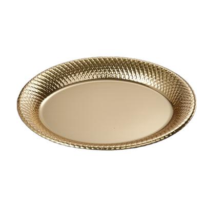 China Xueli Dish Disposable Plastic Disposable Dish &Party Gold Dish Eco-friendly Home Storage Tray For Wedding for sale