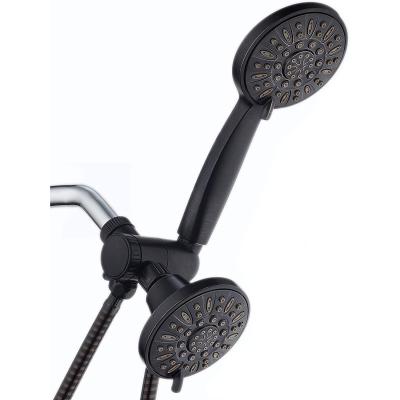 China Water level adjustment hand shower and hose in black for sale