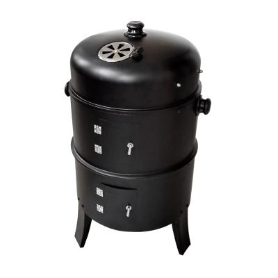 China Easily Assembled 16 Inch 3 in 1 Vertical Smoker Multi-Fuction Charcoal BBQ Grill for sale