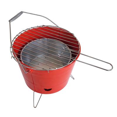 China Easily Assembled Mini Multi Color Bucket Charcoal Grill for sale