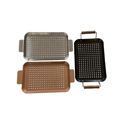 China Easily Cleaned Grill Topper GRILLS Grilling Pans for Vegetables and Meat Seafood for sale