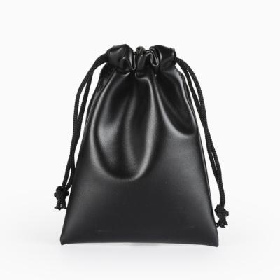 China Factory Directly Handled OEM ODM Customized PU Leather Drawstring Bag Pouch Bag For Jewelry Earphone for sale