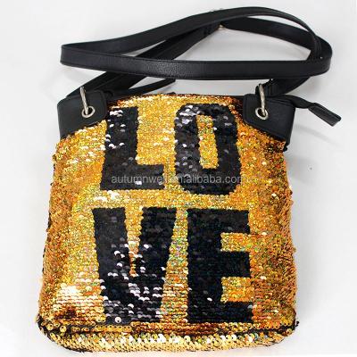 China Fashion New Design Wholesale Zipper Women's Sequin Bag Cross - Body Shoulder Bag Mermaid Shiny Sequin Cosmetic Bag for sale