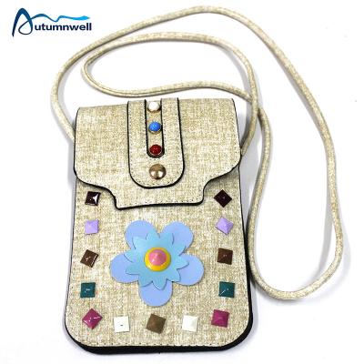 China Anti-theft Fashion Small Purse Leather Wallet , Cross - Body Mobile Phone Bag For Women for sale