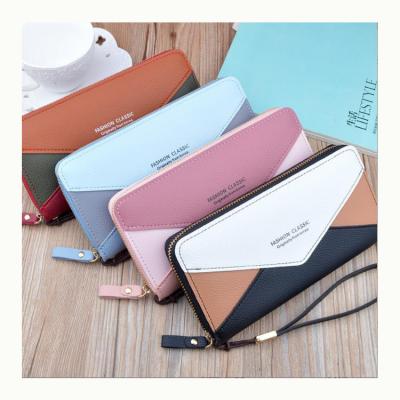 China High Capacity Fashion Anti-theft PU Leather Luxury Durable Women Wallets 2021 Custom Logo Women Zipper Purse Wallet for sale