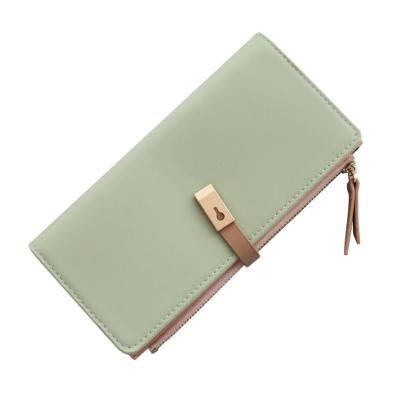 China Waterproof Wholesale Women's Purse Leather Clutch Wallet PU Zipper Custom Logo for sale