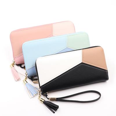 China High Capacity Fashion Anti-theft PU Leather Luxury Durable Women Wallets 2021 Custom Logo Women Zipper Purse Wallet for sale