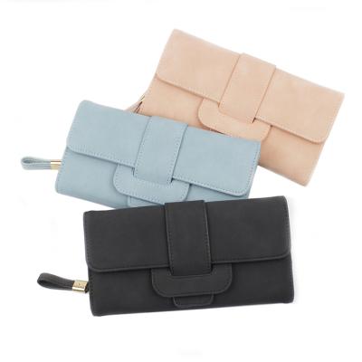 China Waterproof Women PU Leather Lady Wallet Simple Travel Wallet Clutch Wallet for sale