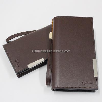 China Luxury waterproof men's leather wallet, long wallet for sale