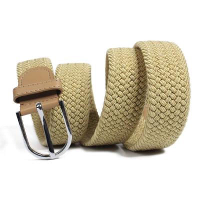 China Braided Amazon Casual Strap Stretch Elastic Cloth Supplier Unisex Belt Factory Price Women Wholesale Belt for sale