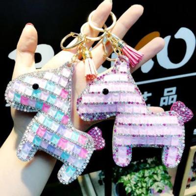 China Gift Hot Selling Horse Key Chain Custom Leather High Quality Leather Keychain for sale