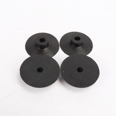 China Custom Made Tube Sucker Heat Resistance Luster Sponge Natural Rubber Industrial Vacuum Bellows Suction Cup Feet With Centered Screw for sale