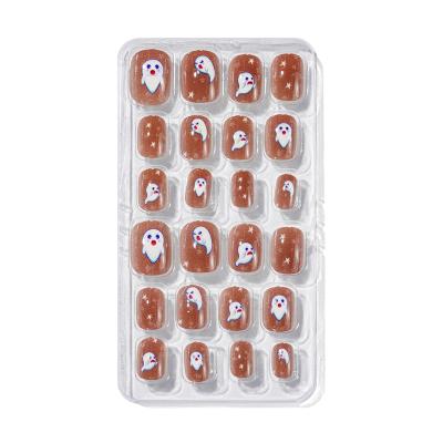 China Easy Apply Artificial Nails For Girls Kids Hot Kids Nails Halloween Full Cover Press On Artificial Nails For Girls Kids Wholesale for sale