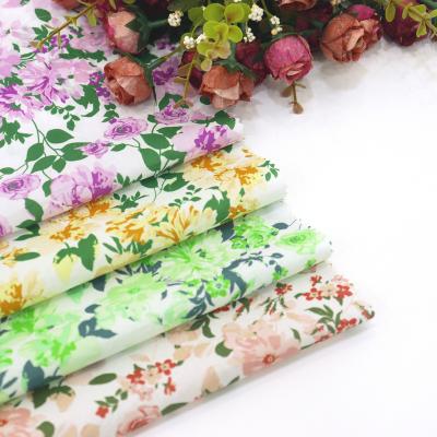 China Wholesale Organic Cotton 60s Poplin Floral Flower Runner Organic Digital Print Fabric For Ladies Dress Clothing for sale