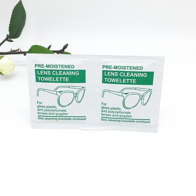 China OEM ODM Factory Price Eco-Friendly Eyeglass Case And Cloth Disposable Eyeglass Cleaning Wipes Custom Logo Lens Wipes Glasses for sale