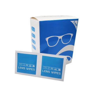 China OEM ODM Eco-friendly Multiple Works Lens Wipes Glasses Optical Lens Clean Disposable Lens Wipes Glasses for sale