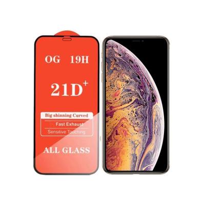 China Anti-fingerprint Anti-fingerprint 9H Tempered Glass For iPhone 13 12 11 pro Max Mini 21D Screen Protector For 6 7 8 Plus XR XS X Max Se for sale