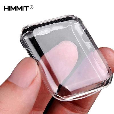 China Hot Sale Amazon SCRATH ANTI SCRATH Clear Case Thin Soft Tpu Utra Cover For Apple Watch Case Compatible For Iwatch Screen Protector 4th 5th GEN for sale