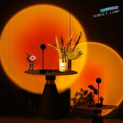 China New Design Adjustable Rainbow Sunset Red Table Lamp 180 Degree Rotate Romantic LED Atmosphere Projector Night Light for sale