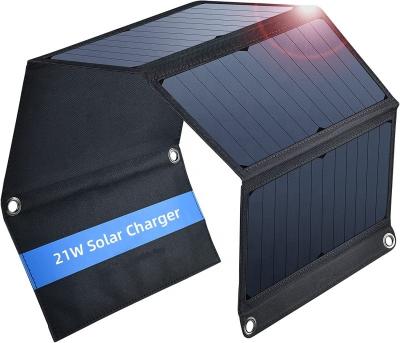 China Solar Panel Charge 21W Folding Poly Solar Panel For Generator Solar Panel Silicon USB Dc Outdoor Fast Charging Polycrystalline Phone for sale