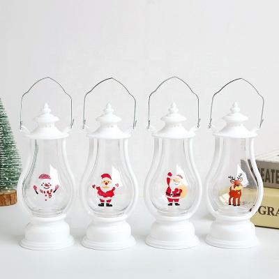 China Santa Claus Lights Christmas Decoration Led Retro Small Kerosene Lamp Portable Electronic Candle Wind Small Light Pony Lantern for sale