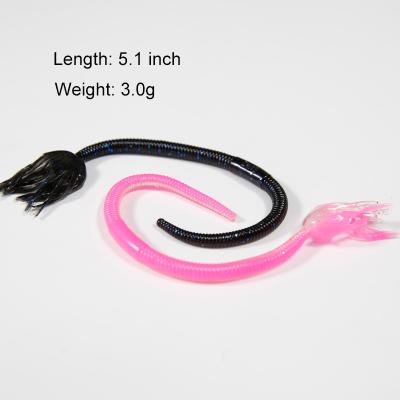 China Backfishing Surface Bar Worm Bait Luya Perch Tangerine Fish Bait Durable Sinking Lead Free Soft Lure for sale