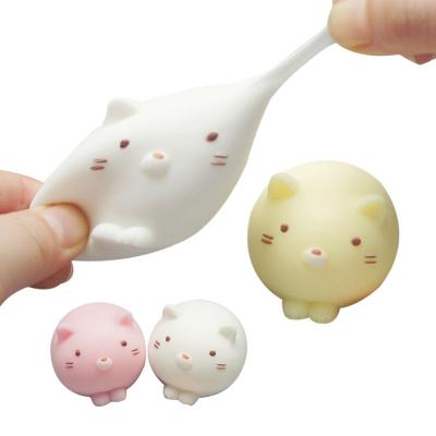 China Stress Relieve Kawaii Super Cute Soft Rubber Squishy Squeeze Toys TPR Mochi Animal Toys For Kids Adults for sale