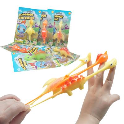 China Wholesale Factory Wholesale Sticky TPR Finger Wall Catapult Turkey Slingshot Chick Fun Stretch Vent Tricky Toy Sticky Wall Pressure Relief for sale