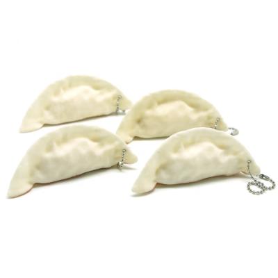 China Japan Gyoza Jumbo Squishy Food Fake Food Chain Toy Gyoza Fried Dumpling Squeeze Toy Fake for sale