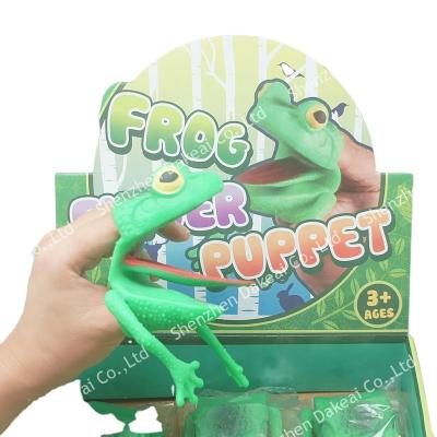 China Novelty Toy High Quality Wholesale Simulation TPR Frog Finger Toy Role Playing Toy Novelty Toy for sale