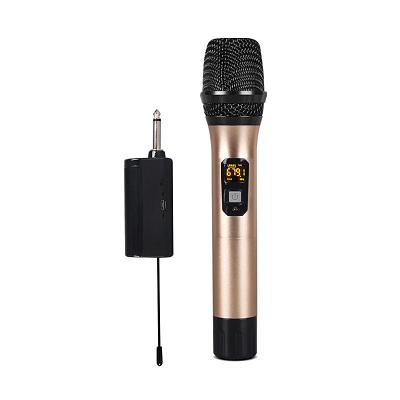 China Handheld Microphone Wireless Microphone UHF Metal Dynamic Mic System Wireless with Rechargeable Receiver, for Karaoke Singing, Wedding, DJ, Party, S for sale