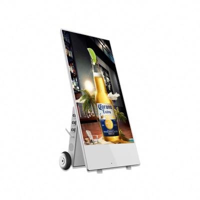 China Indoor Portable Touch Media Player (Optional) Monitor Mobile Digital Freestanding Poster Kiosk for sale