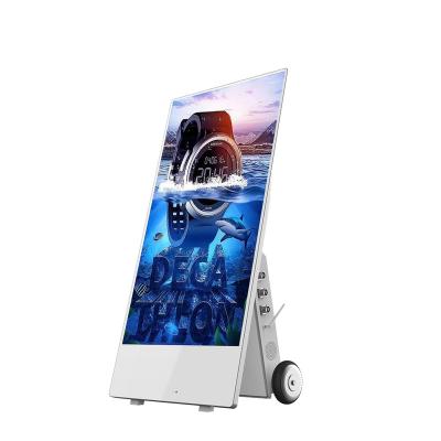 China Indoor Restaurant Digital Signage VCR Portable Display Screen (Optional) Capacitive Touch With Wheels for sale