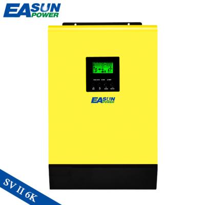 China MAX 500VDC 48V 220V 6KW PV Array Grid Tied + Off Grid MPPT 6000W Solar Hybrid Inverter 120*295*468mm for sale