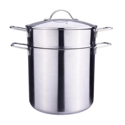 China High 2 Layer Stainless Steel Steamer Pot Sustainable Cookware Stock Pot for sale