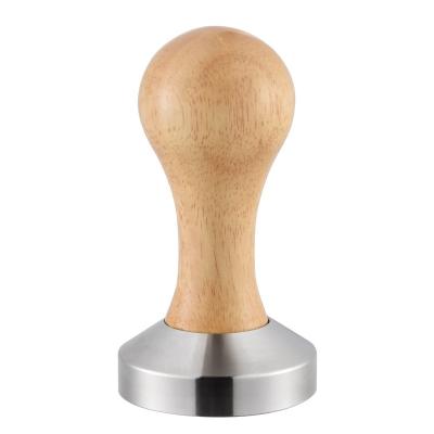 China Durable Coffee Tamper Espresso Press with Flat Tamper Mat 304 Stainless Steel Base for Coffee Grounds Espresso Machines Accessory for sale